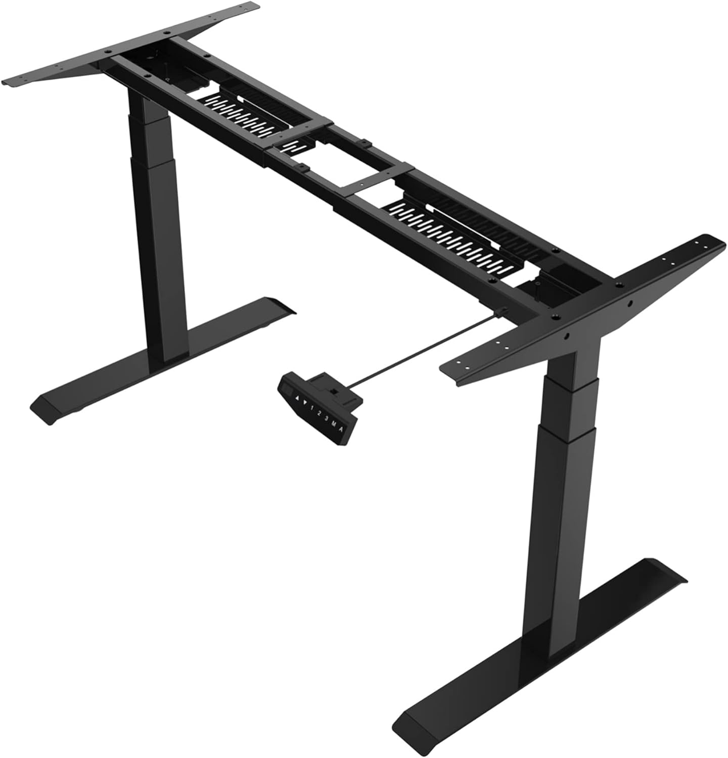 Magnus Now Hilo Sit Stand Desk Base - Frame with Adjustable Height for Standing Home Office, Computer, Gaming, Monitor Stand - Black