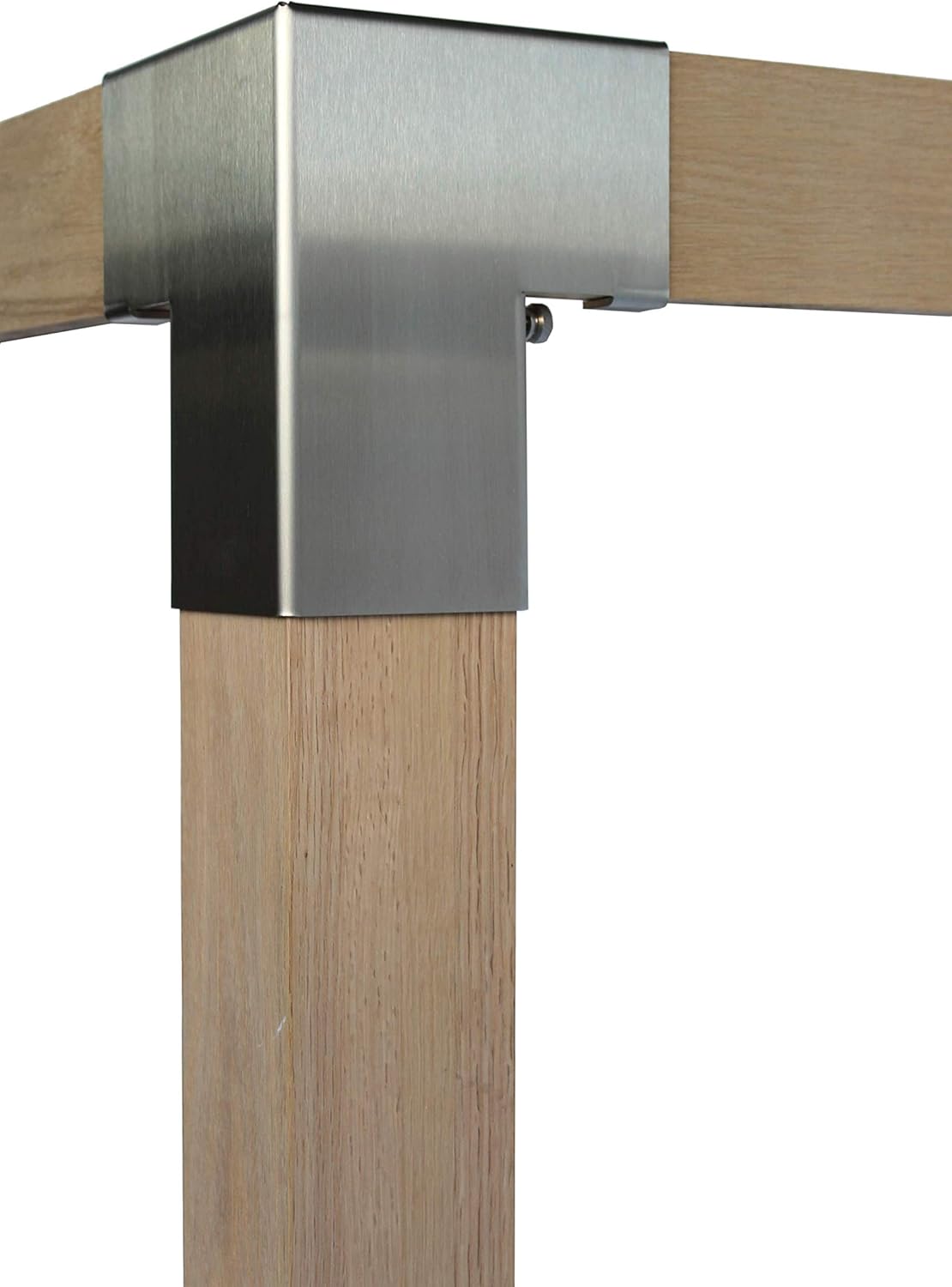 SELF MADE Stainless Steel, Threaded, 3-Way Corner Bracket for Furniture Pack of 2