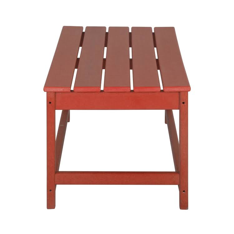 Wo Outdoor Patio Classic Adirondack Coffee Table, Red