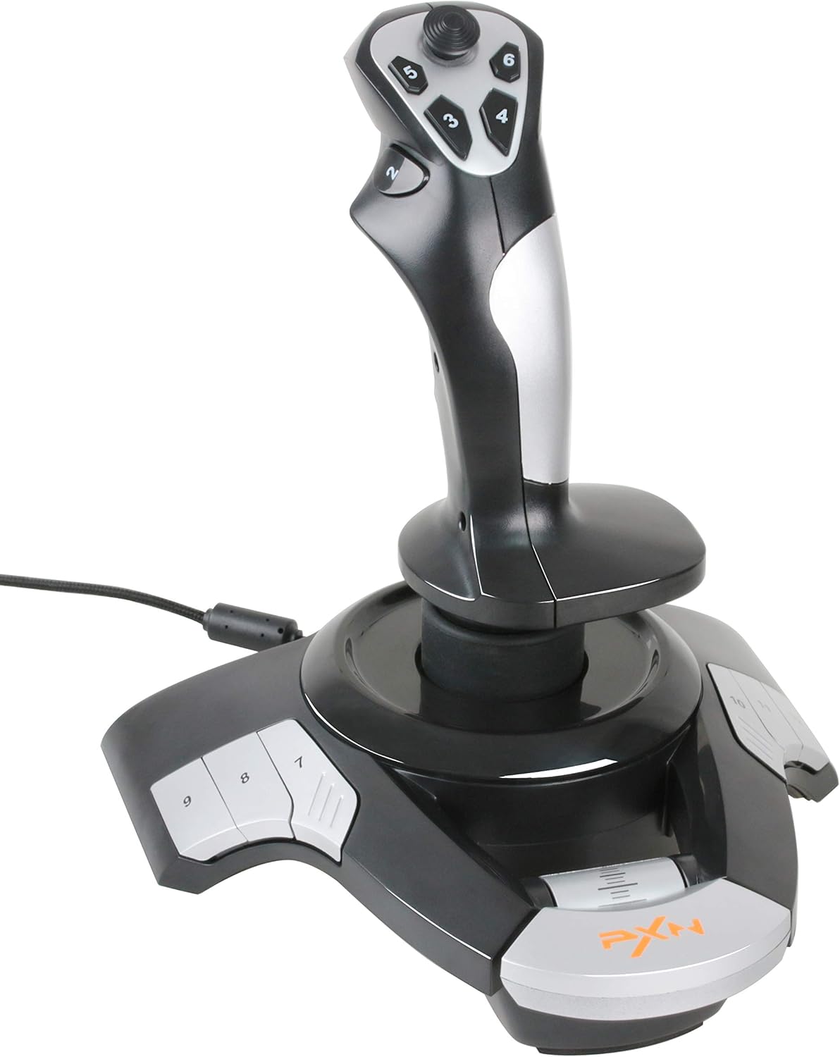 PXN-F16 Flight Simulator Stick Flight Stick PC Joystick for Windows PC, with Vibration Function, 12 Programmable Buttons, Flight Simulator Joystick Controller, Compatible with Windows XP/VISTA/7/8 Pack of 2