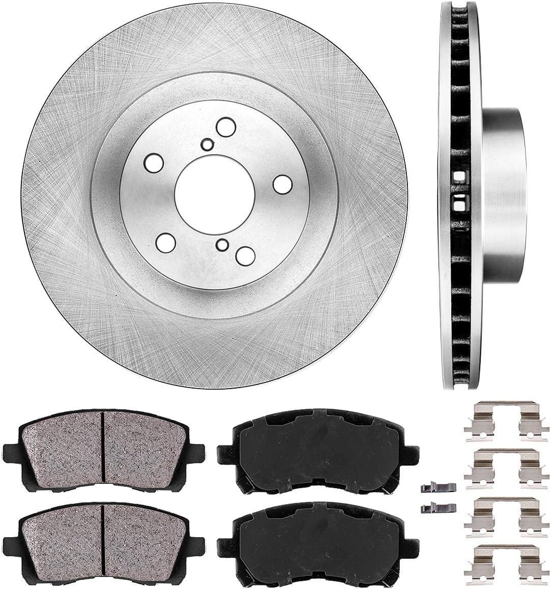 Callahan CRK11464 FRONT 294mm Premium OE 5 Lug [2] Brake Rotors + [4] Ceramic Pads + Hardware [fit Subaru Impreza Legacy Outback]