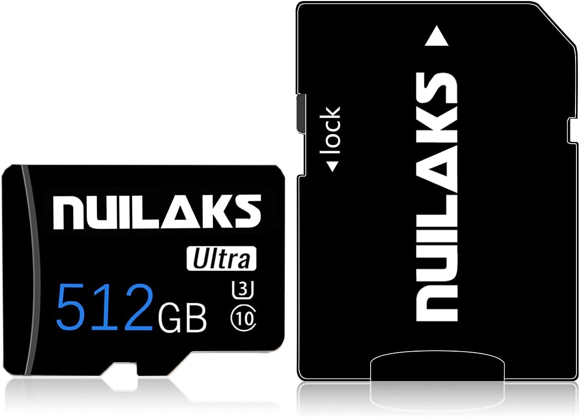 512GB Micro SD Card, Micro SDXC UHS-I 80MB/s,C10, Full HD Video V10, A1, FAT32, High Speed Memory Card for Smartphone/Tablet/PC/Security Cams Pack of 2