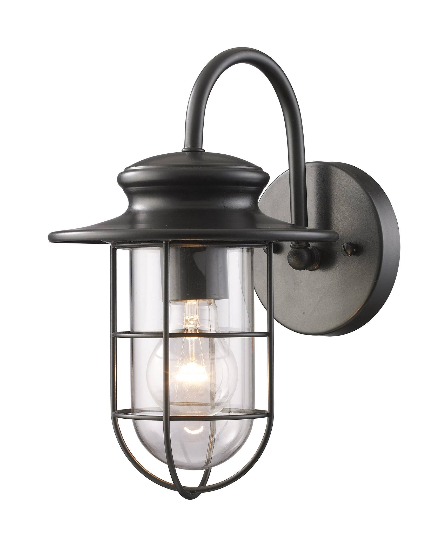 Elk Lighting Portside 1 Light Outdoor Wall Sconce in Matte Black