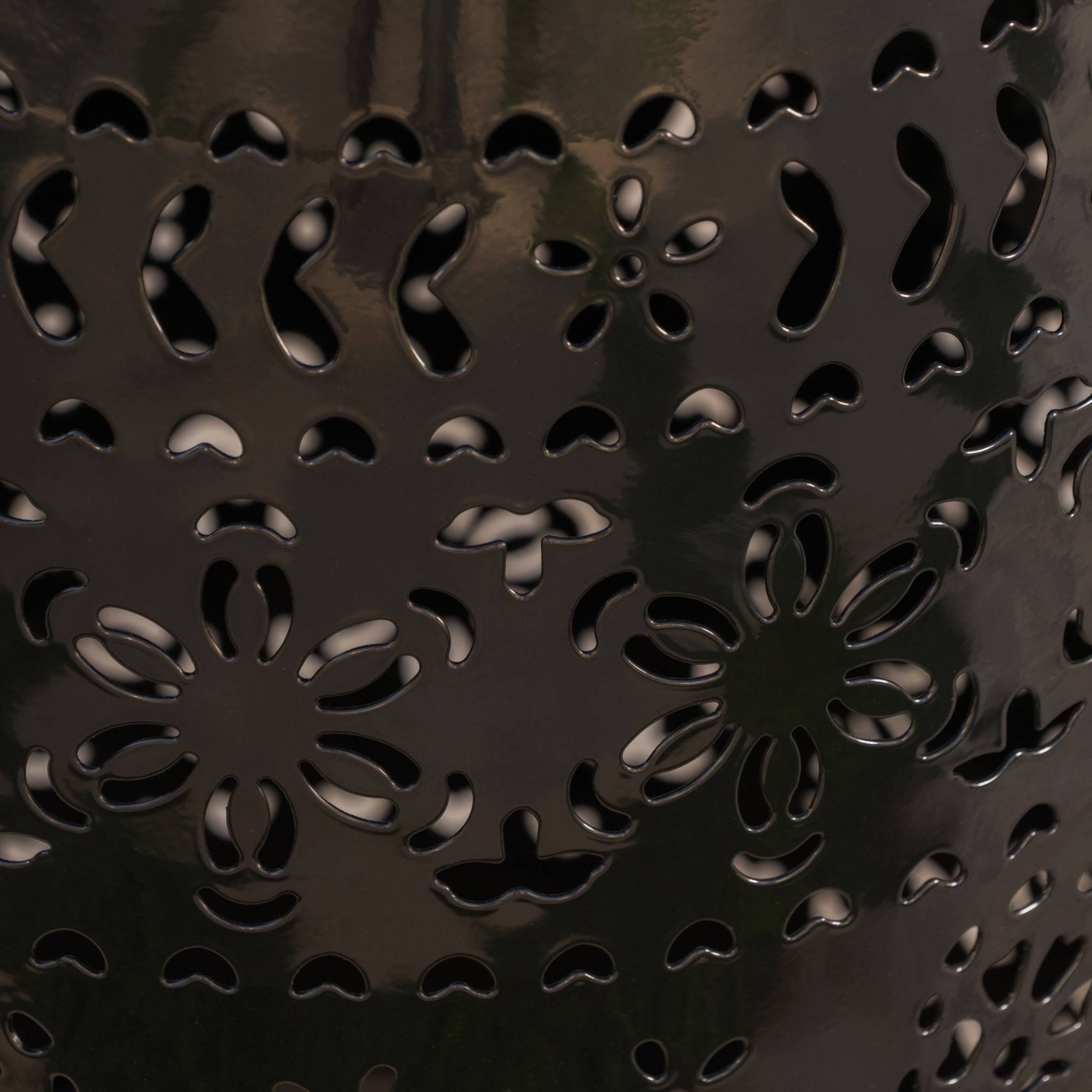 Christopher Knight Home Ruby Outdoor 12-Inch Round End Table by, Black