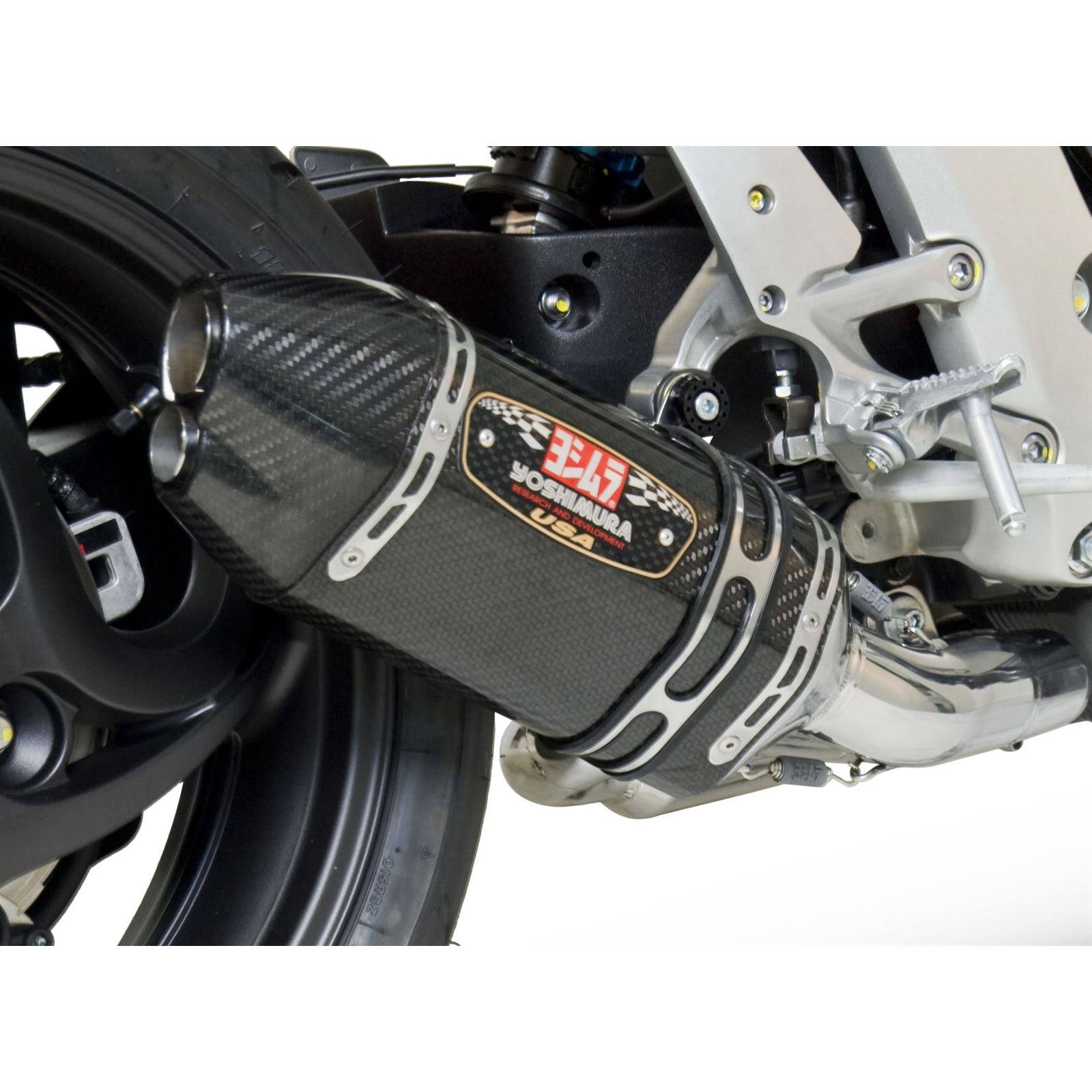 Yoshimura 1210043220; Race R-77D 3/4 Slip-On Exhaust SS-CF-CF