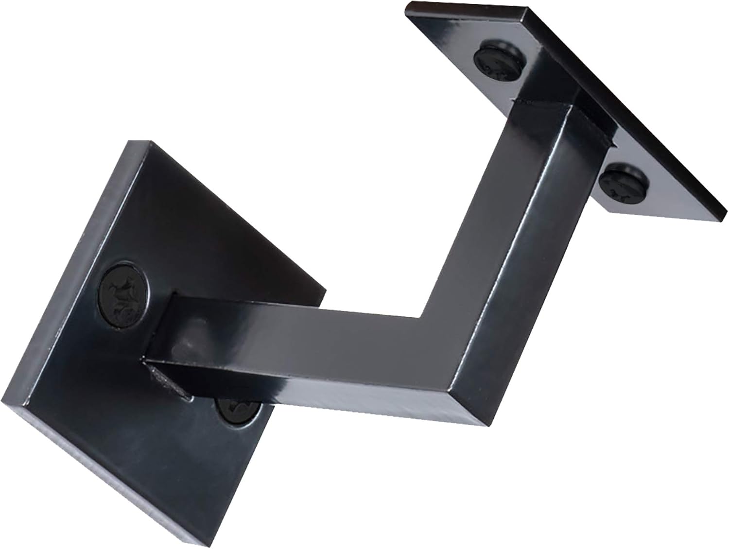 Minimal Handrail Bracket - Modern Steel Metal Stair Rail Black by Bold MFG & Supply in Austin TX Pack of 2