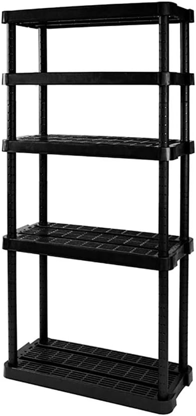 Gracious Living Medium Duty Adjustable Ventilated Storage Shelving Unit, 5 Shelf