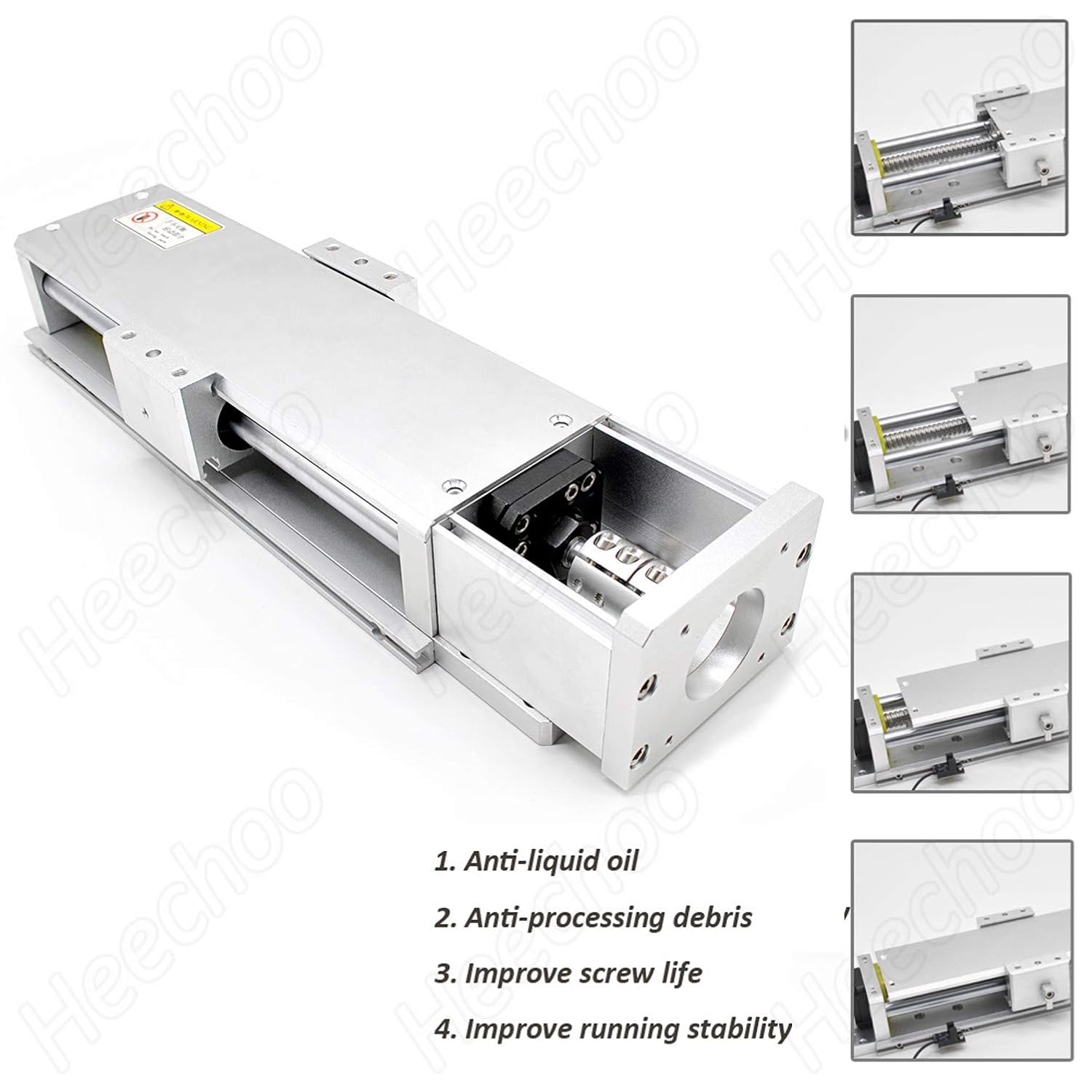 CNC Linear Motion Rail Guide 200mm Stroke Ball Screw Linear Stage Actuator with Dust Cover for Nema23 Stepper Motor Z Axis CNC Router
