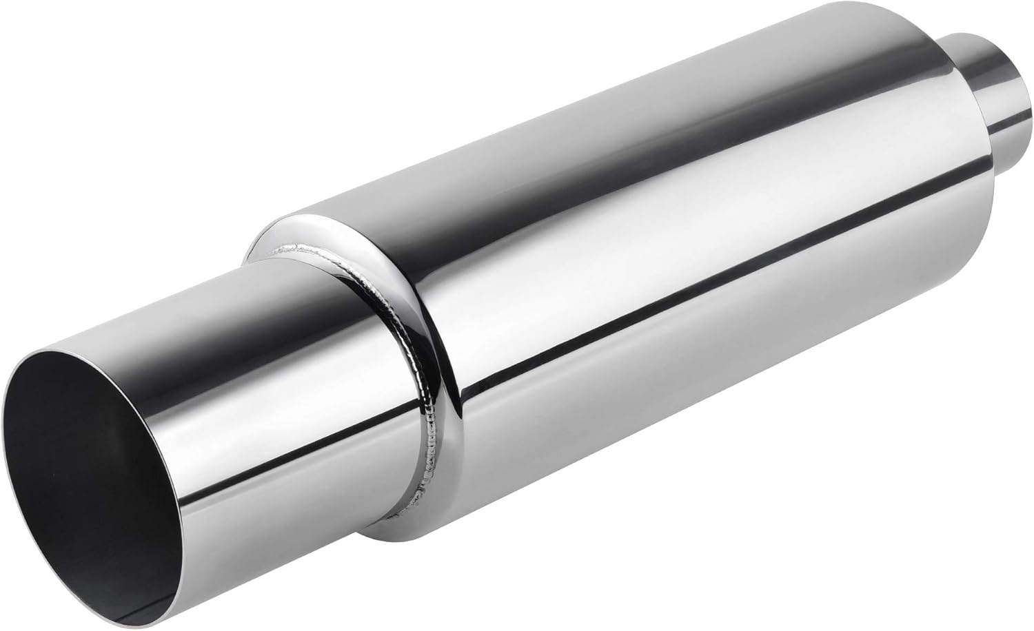 EVIL ENERGY 2.25'' Inlet 3'' Outlet Exhaust Burnt Muffler Tip Universal for Car Stainless Steel 14.7'' Length Pack of 2