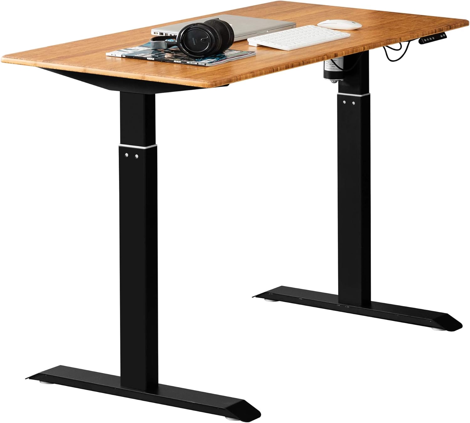 Zoopolyn Electric Standing Desk with Whole Piece Bamboo Board 48