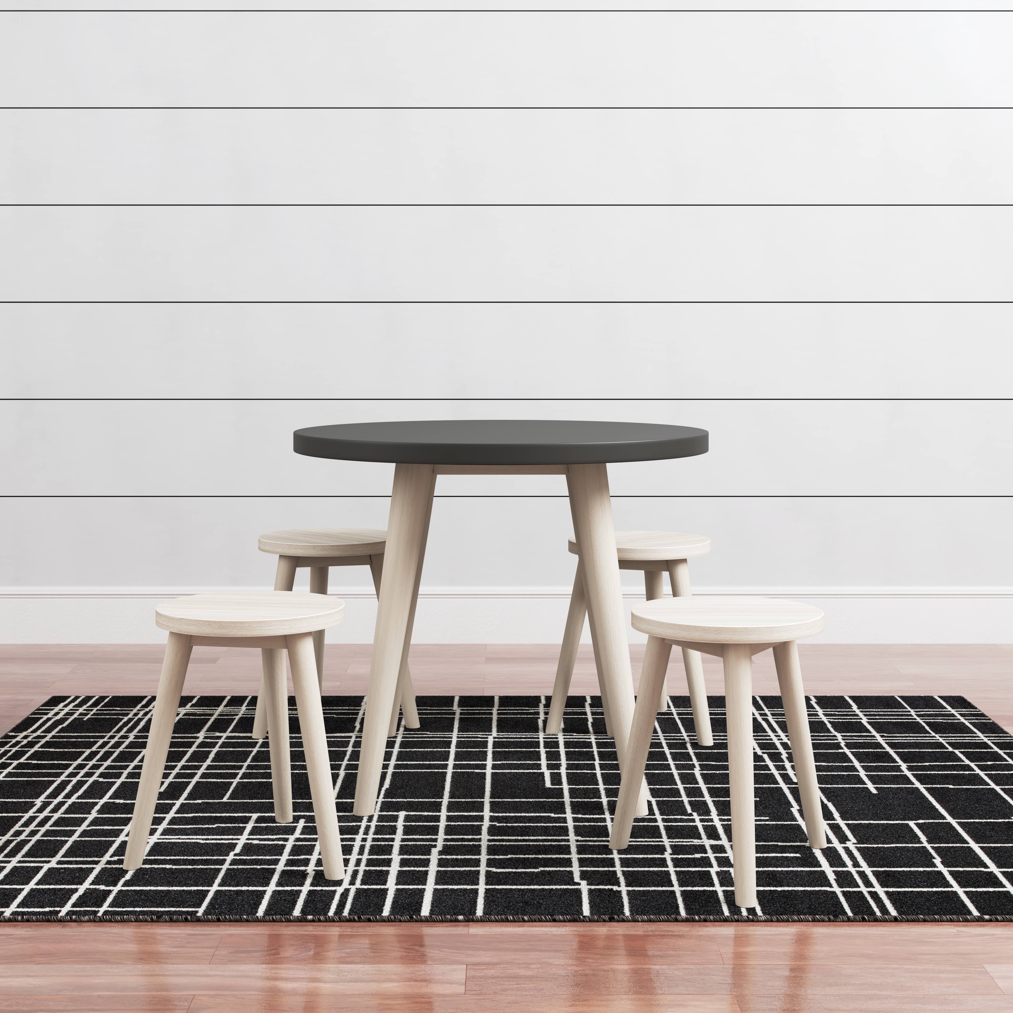Blariden Black and Natural 5 Piece Table Set