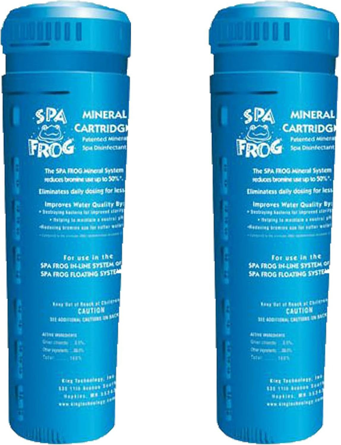 Spa Frog Serene Cartridge for Hot Tub 2 Mineral Cartridge for Floating Sanitizing System and Hot Tub Water Balance Guide Pack of 2