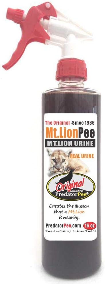 Predator Pee 100% Mountain Lion Urine - Territorial Marking Scent - Creates Illusion That Mountain Lion is Nearby - 16 oz Pack of 2