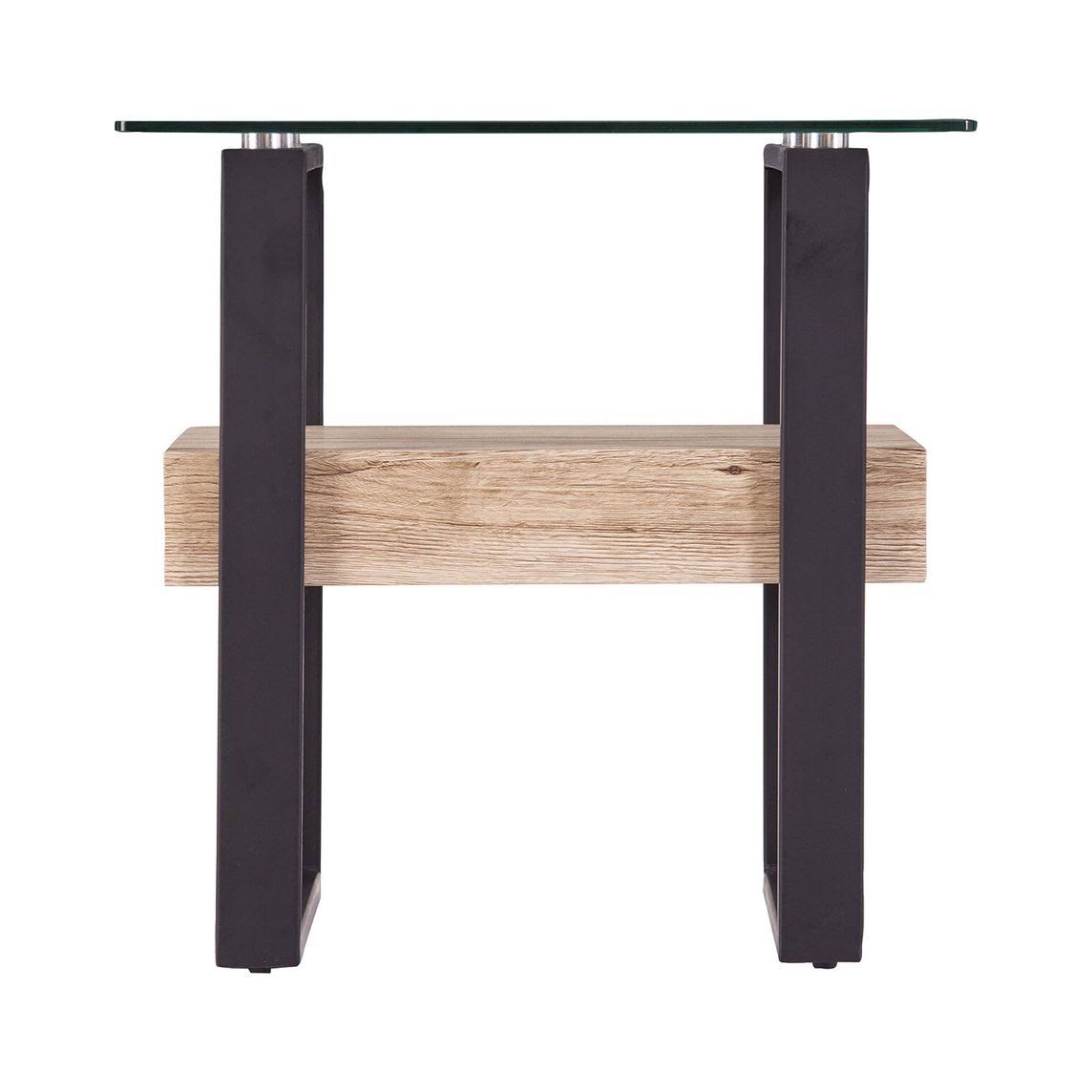 Southern Enterprises Granstead End Table in Natural and Black