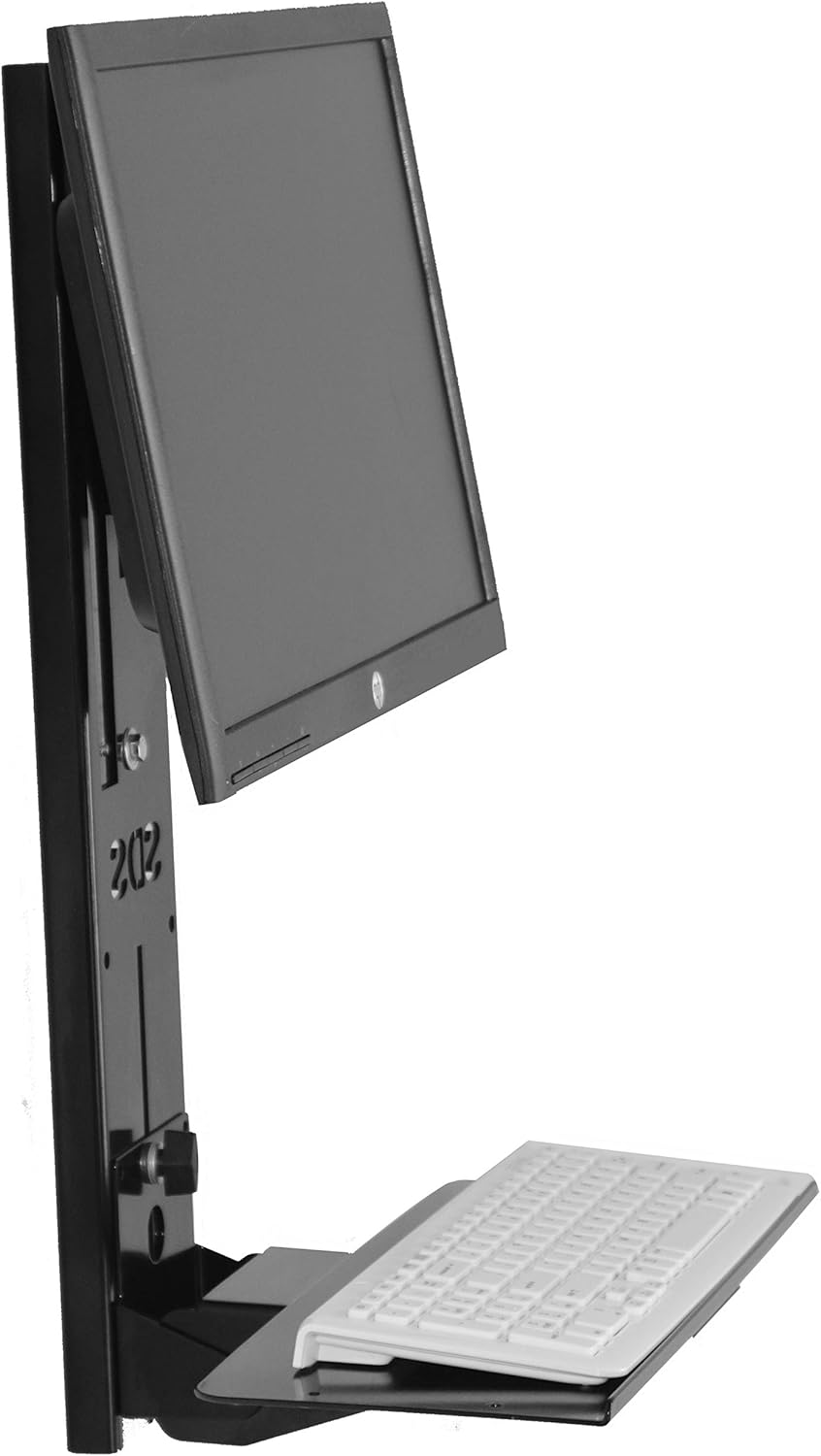 SDS iMount 6.0, Premium VESA Mount, Monitor and Keyboard Wall Mount, Quick Sliding Adjustability, Quick Easy Monitor Attachment, Tilt and Fold-up, Direct Wall Mounting, VESA 100mm Arm Mounting Provide