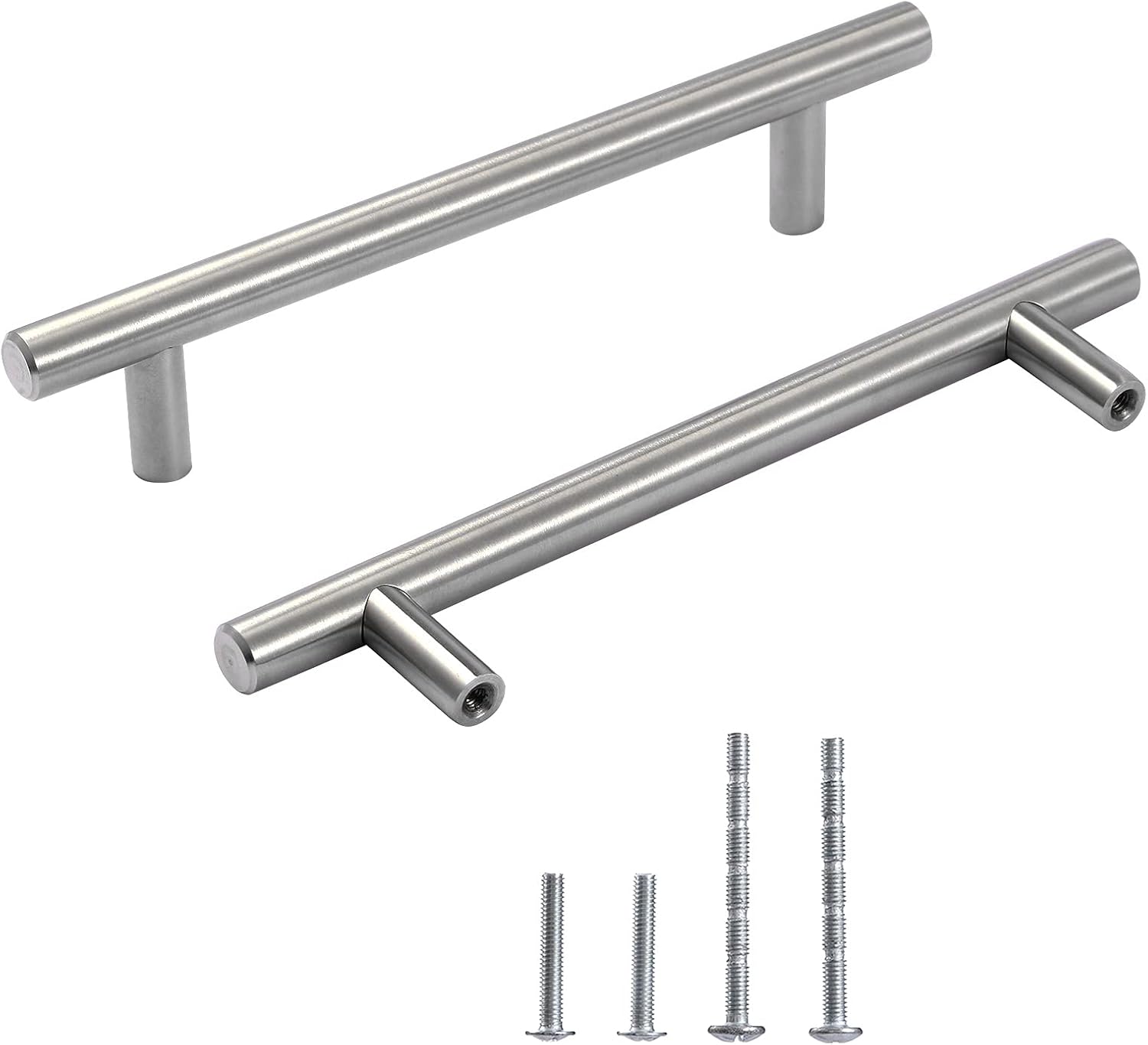 Haitis Cabinet Hardware Drawer Pulls Full Solid Heavy Duty Brushed Nickel Cabinet Pulls Stainless Steel Cabinet Handles for Kitchen Bathroom, 7’’Length, 5’’ Hole Center (20Pack) Pack of 2