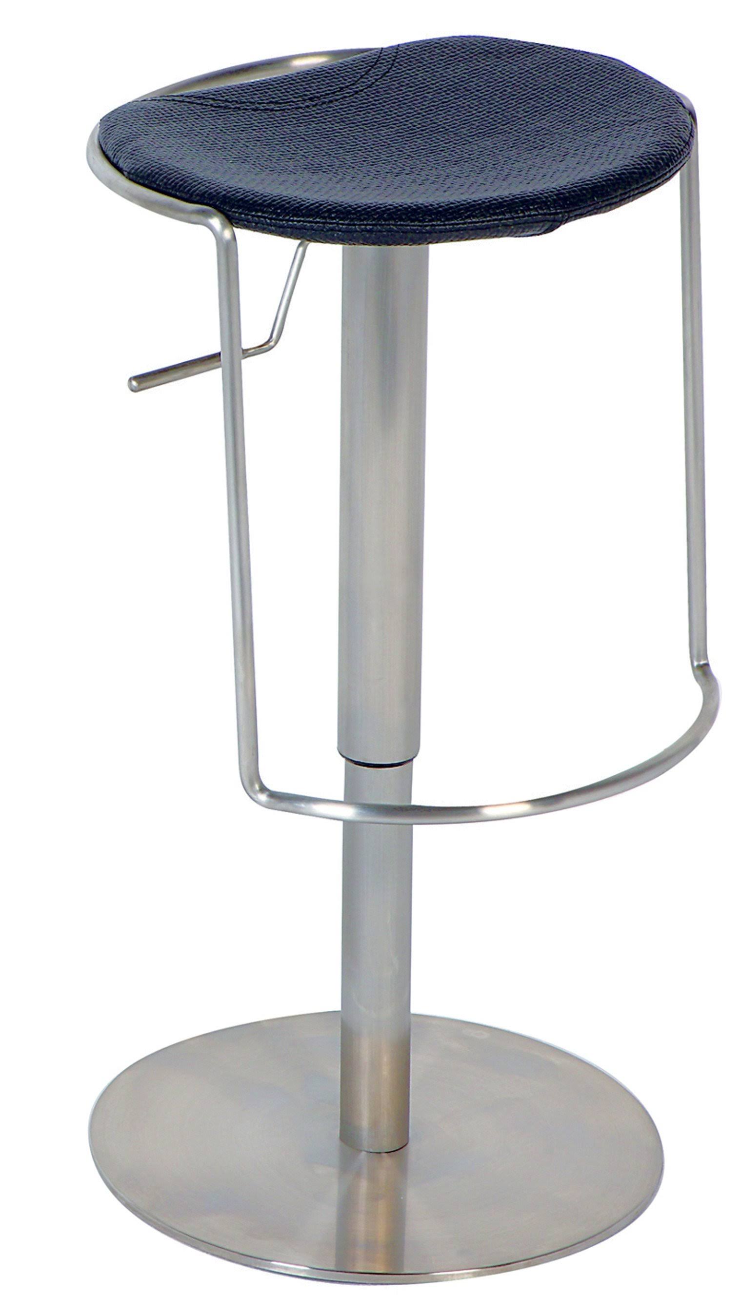 Pneumatic GAS Lift Adjustable Height Swivel Stool, Black - Chintaly - 0535-AS-BLK