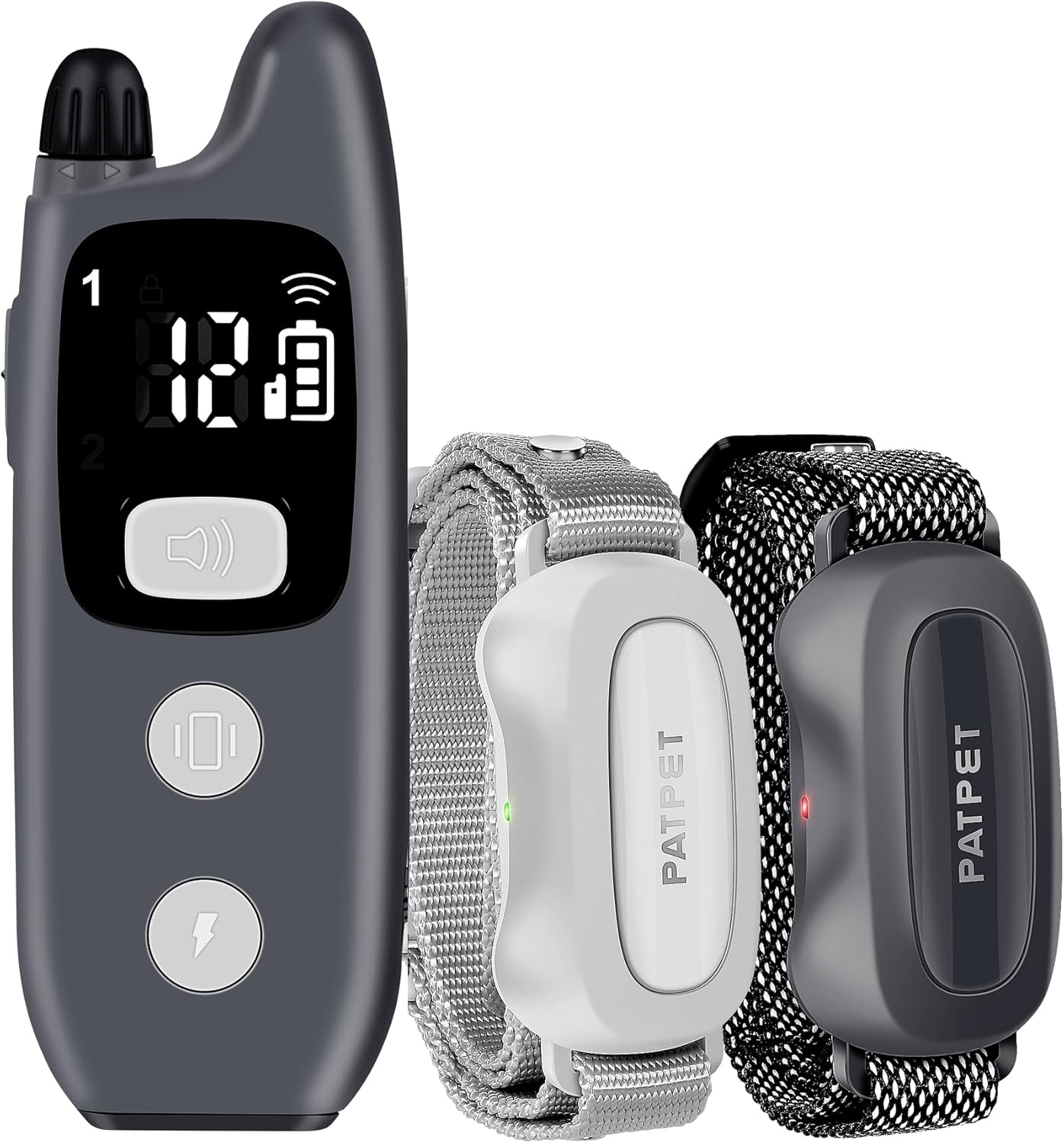 PATPET Dog Shock Collar with Remote - 3 Modes Rechargeable Shock Collar for 2 Dogs, IPX7 Waterproof Dog Training Collar with Remote Security Keypad Lock Pack of 2