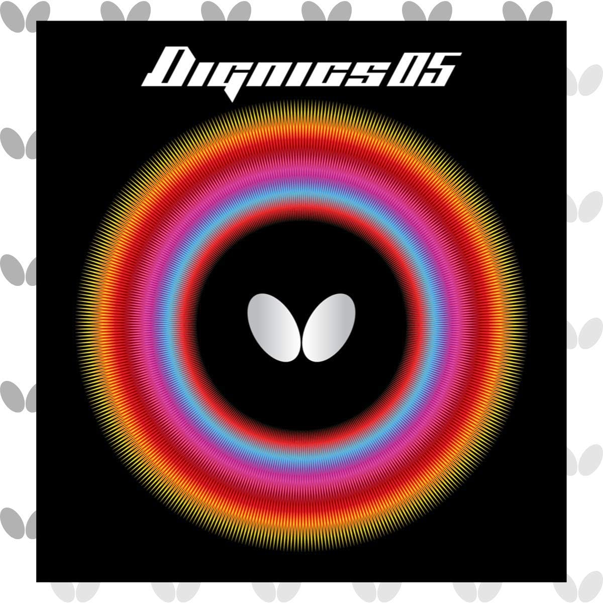 Butterfly Dignics 05 Table Tennis Rubber | Butterfly Table Tennis Rubber | 1.9 or 2.1 mm | Red or Black | 1 Inverted Table Tennis Rubber Sheet | Professional Table Tennis Rubber