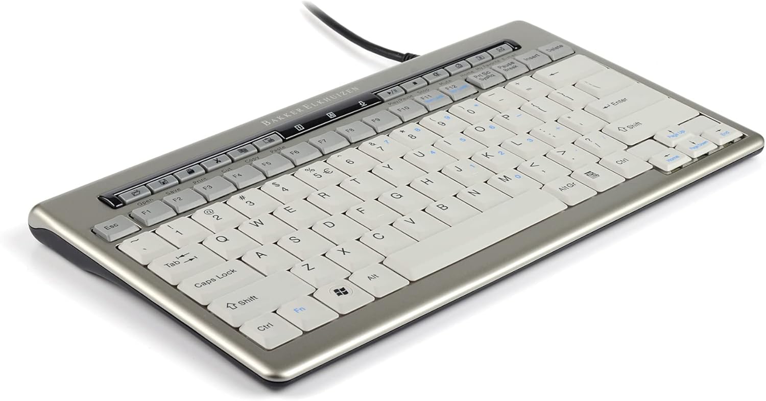 BakkerElkhuizen Keyboard S-Board 840 No USB hub Lightweight, Thin and Compact Only 2 cm Thick Pack of 2