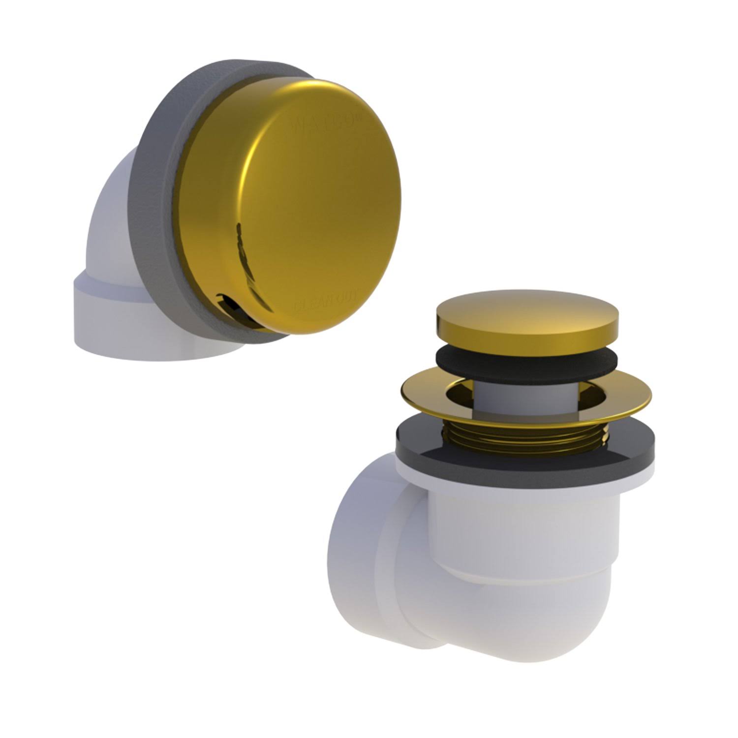 Watco 901-FA-PVC-PB Innovator Foot Actuated Bath Waste - Polished Brass