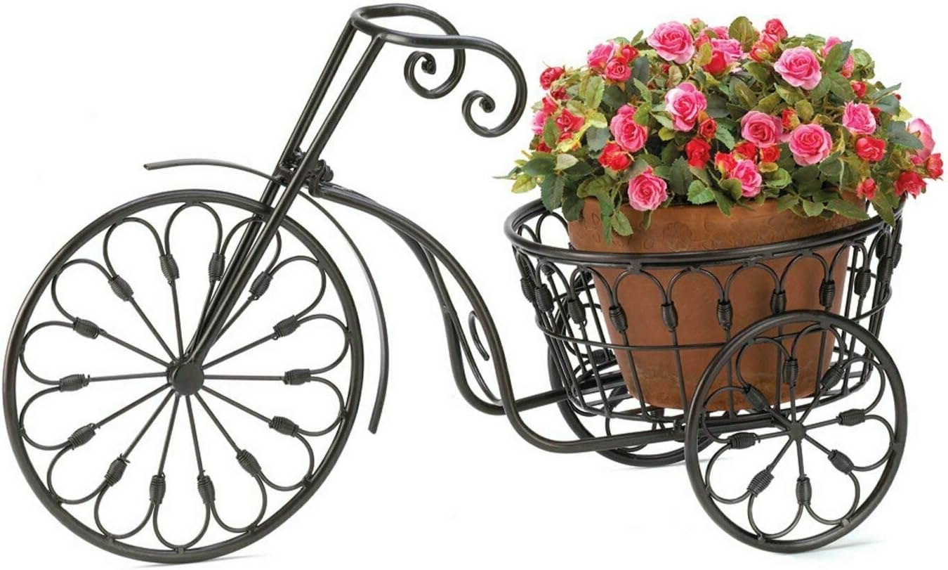 Summerfield Terrace Nostalgic Bicycle Home Garden Decor Iron Plant Stand Pack of 2