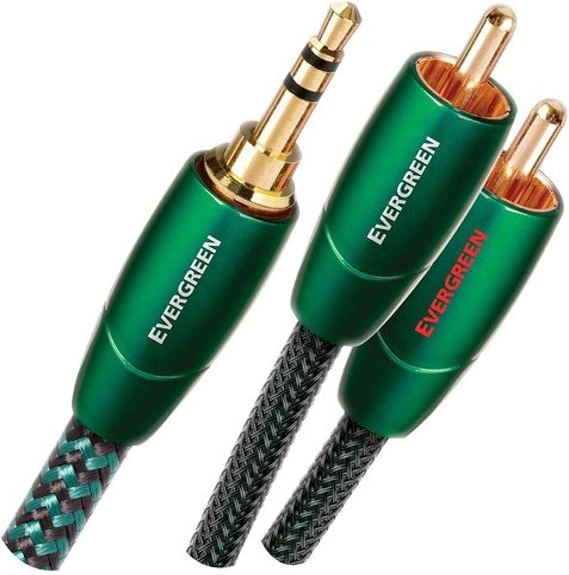 Audioquest Evergreen Audio Interconnect 1m (3 feet 4inches) 3.5mm to RCA Pack of 2