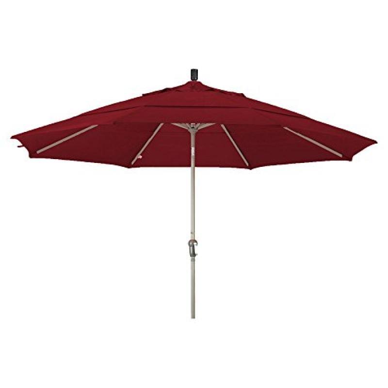 California Umbrella 11 ft. Aluminum Auto Tilt Pacifica Patio Umbrella - Brick