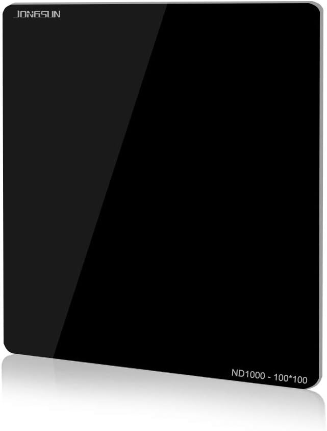 JONGSUN 100x100mm Square ND Filter, S-PRO Neutral Density Gray ND1000 Lens Filter,Ultra Slim HD 18 Layer Nano Multi-Coated, Schott B270 Optical Glass, ND1000 (3.0) 10-Stop Pack of 2