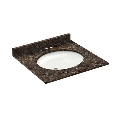 LessCare Vanity Top with Back Splash Finish: Tan Brown