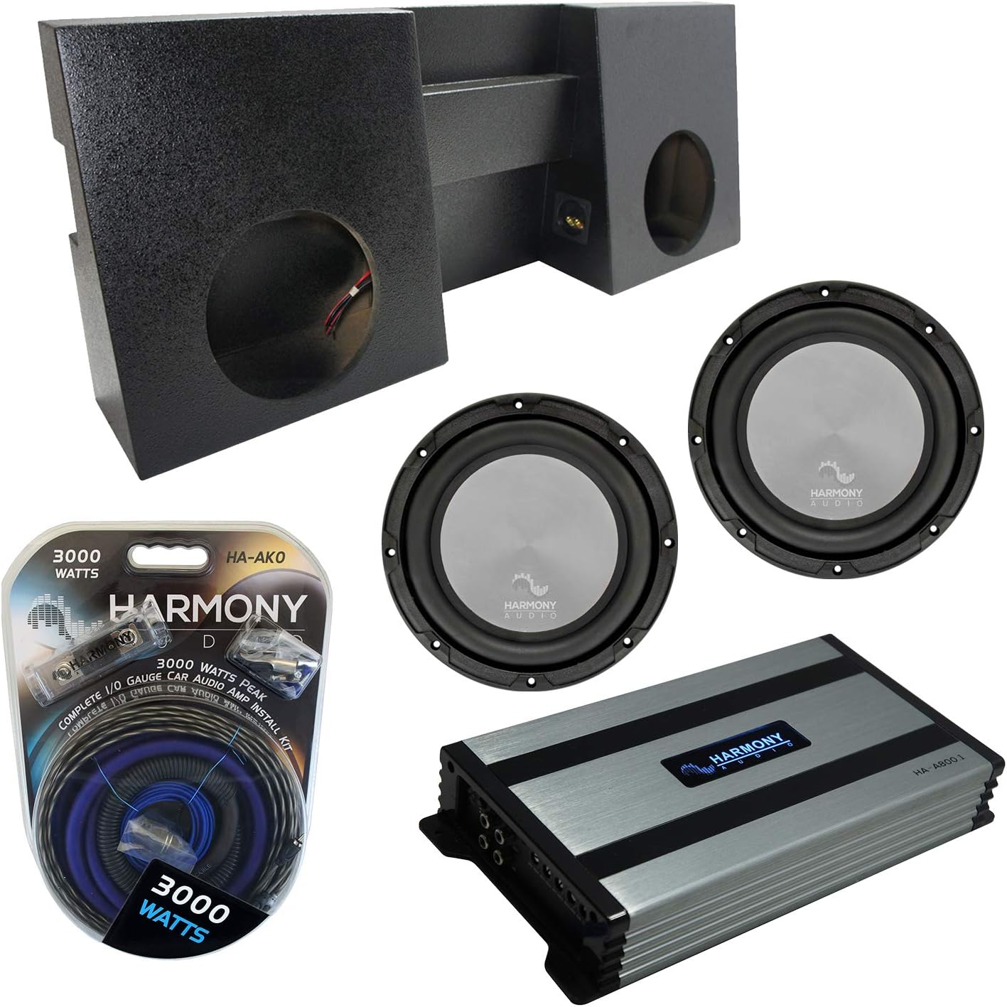 Compatible with 2005-UP Toyota Tacoma Double Cab Truck Harmony Bundle A102 Dual 10