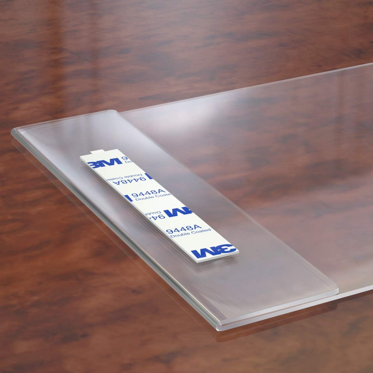 HIIMIEI 12 Pack Clear Acrylic Wall Mount 8.5x11 Sign Holder, Portrait Door Plexiglass Display Sign Holder Adhesive with 3M Tape, Plastic Photo Ads Frames Used in Office Hospital Hotel Store Pack of 2