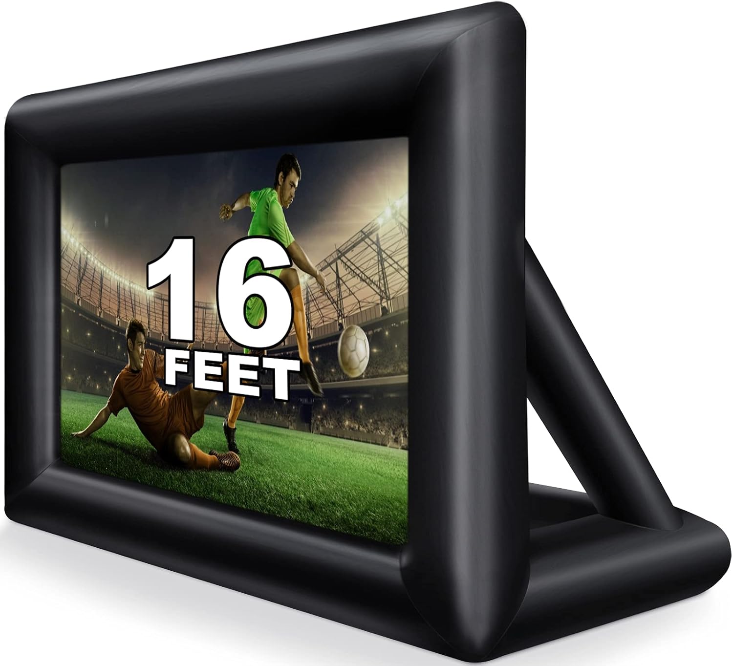 16FT Inflatable Projector Movie TV Screen for Backyard Barbecue Party Outdoor and Outdoor,Includes Inflation Fan, Tie-Downs and Storage Bag and Other Acccessories&hellip;