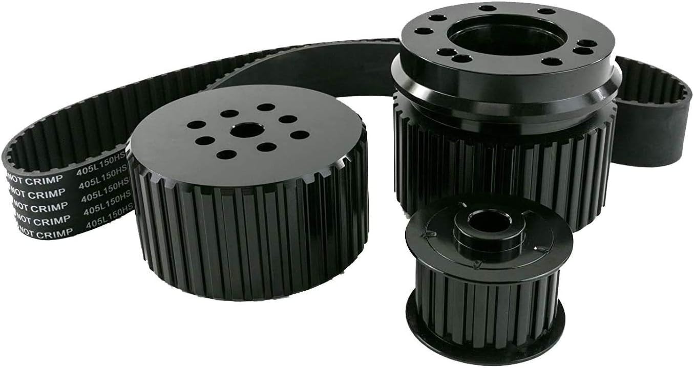 A-Team Performance - Gilmer Style Pulley Kit - Compatible with Ford Big Block BBF 429460 Black