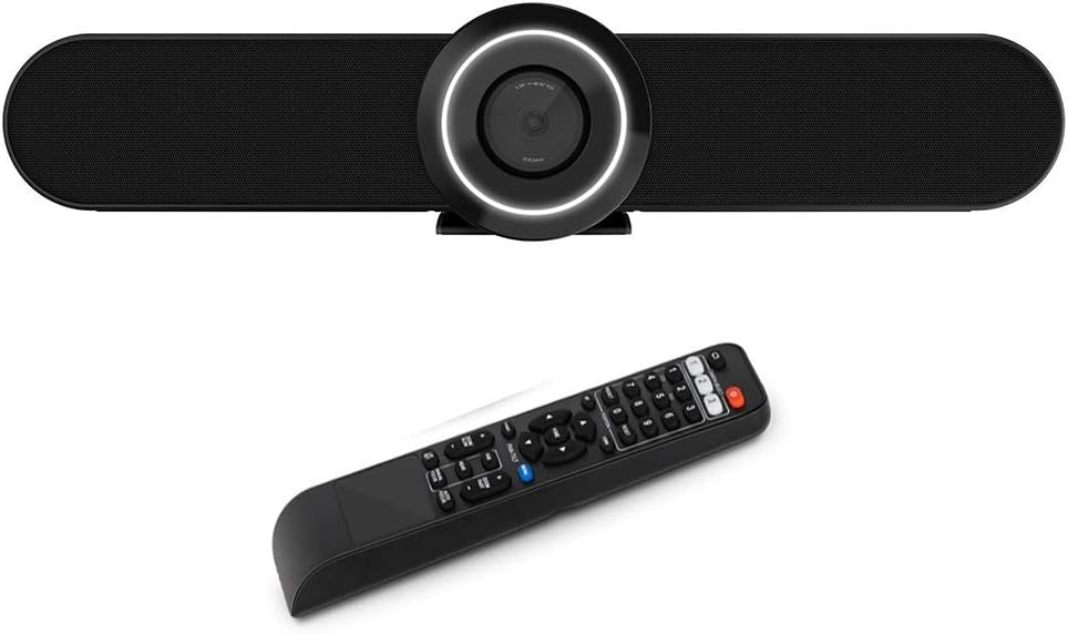 Video Conference Room Camera for Small Meeting Room, HD 1080P - 90&deg;Wide Angle - Prime Lens,Built in Microphone and Speaker All in One Video USB Plug and Play,Conference Webcam (Black 4k)