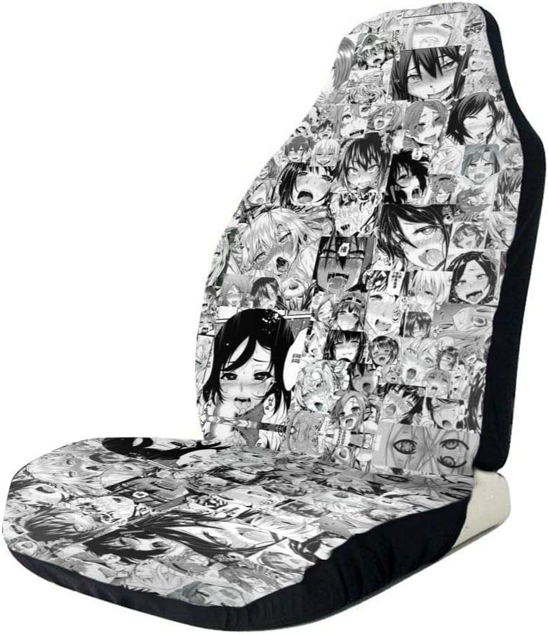 Black Anime Car Seat Covers Anime Front Seats Fit Most Car, Truck, SUV Or Van