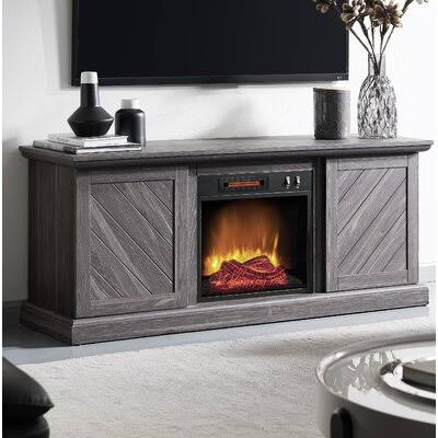 Chouhan TV Stand for TVs Up to 65x22 with Electric Fireplace Included August Grove