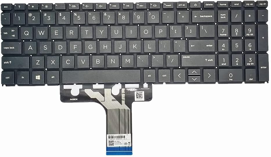ZHAWULEEFB Replacement with New keyboar for HP 15-EG 15-eg0021nr 15-EH TPN-Q246 TPN-Q245 M08910-001 M45445-001 HPM19N83US39304 HPM19N8 Black Keyboard Without Backlight Pack of 2