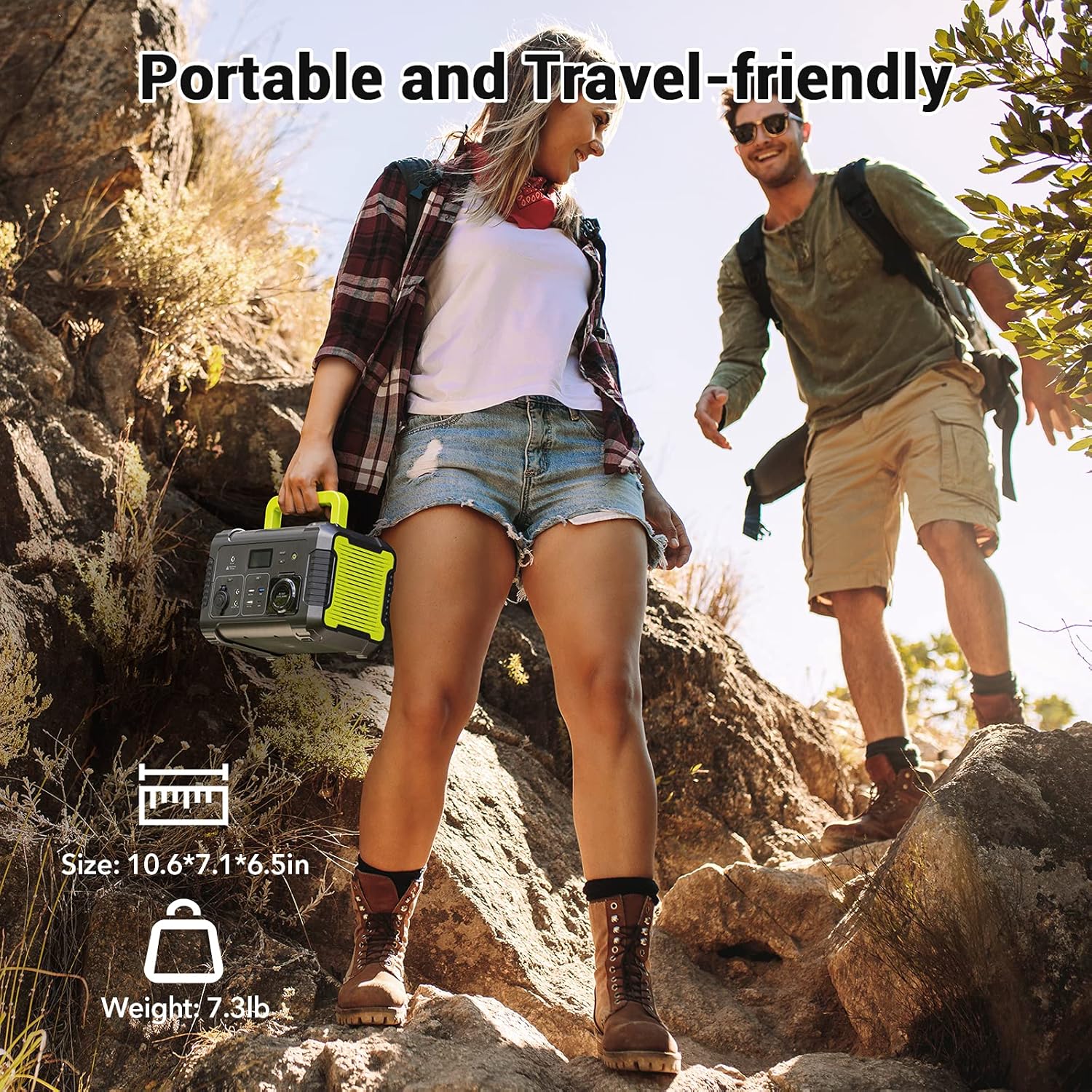 PAXCESS Portable Power Station with Solar Panel Included, 300W Solar Generator with 60W Foldable Solar Panel, CPAP Backup Lithium Battery for Outdoor Camping RV Emergency Home Use