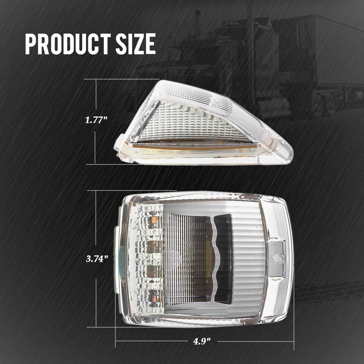 Partsam 5pcs 17 LED Clear Lens 5*3.75