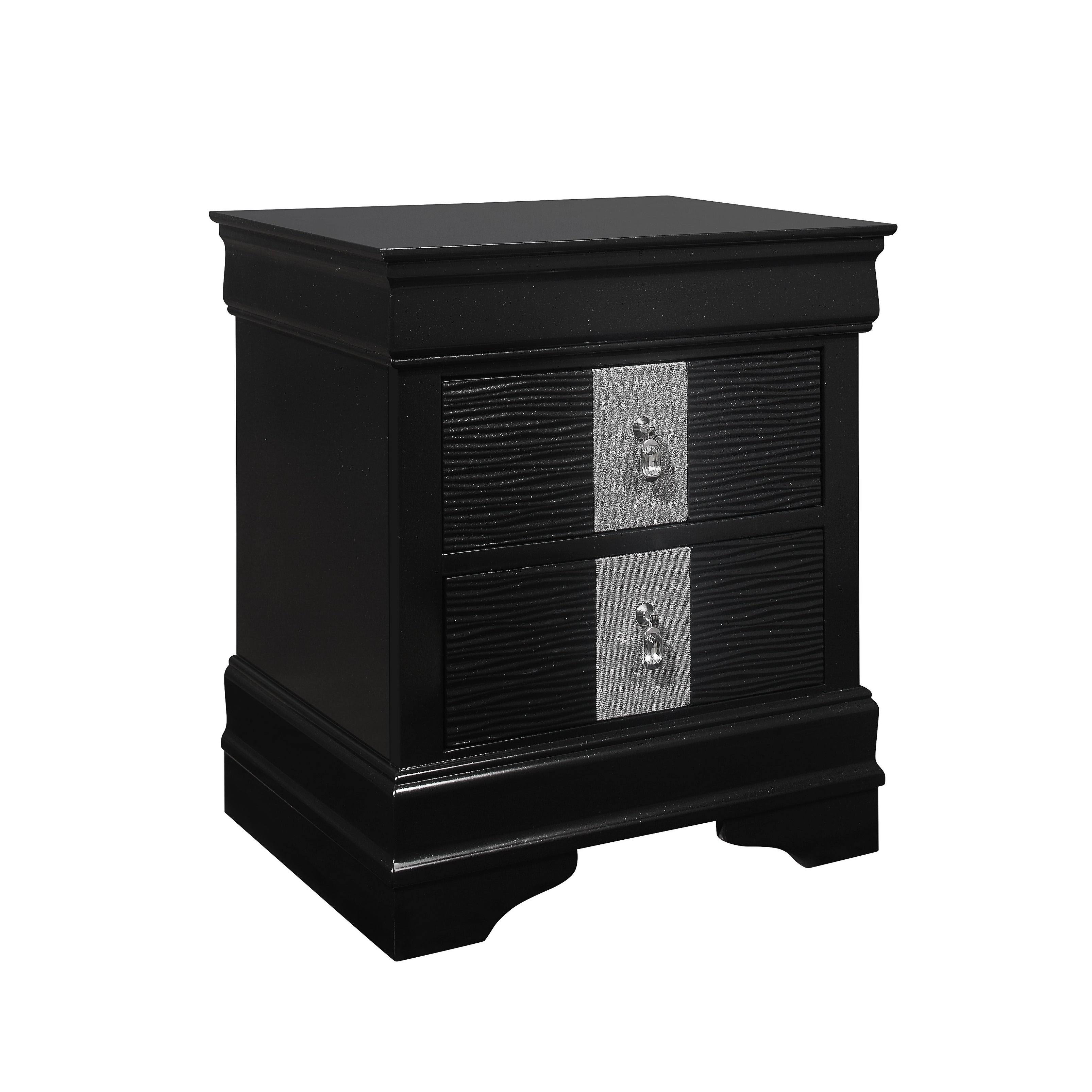 Global Furniture USA Mia Black Nightstand