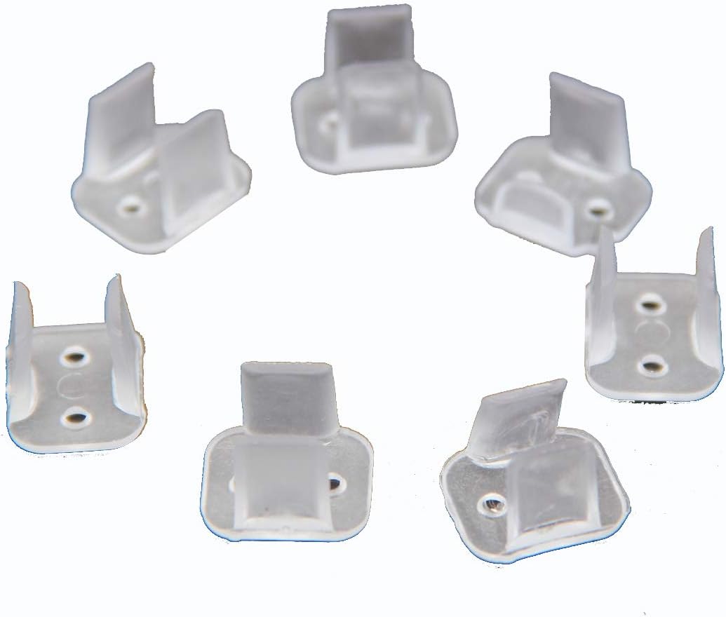 99 Lighting 200 Pieces LED Neon Mounting Clips,Install Fittings Clips,Fixing Clips Accessories for 6mm 6x12mm Silicone led neon Flex Strip Lighting,Make The neon Signs (6mm)