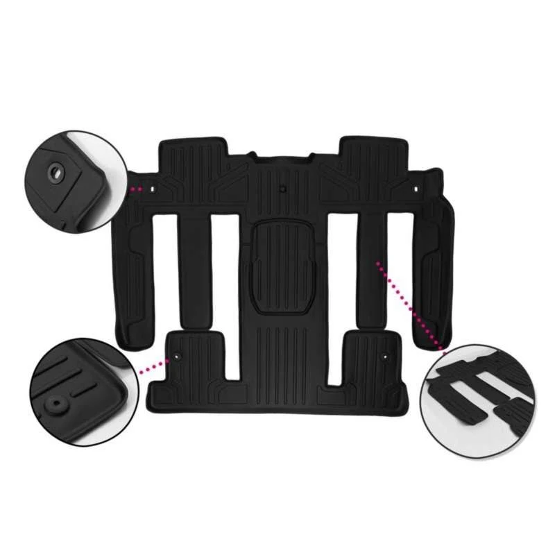 Maxliner B0044-P Maxfloormat 2nd u0026 3rd Row Black Floor Liner