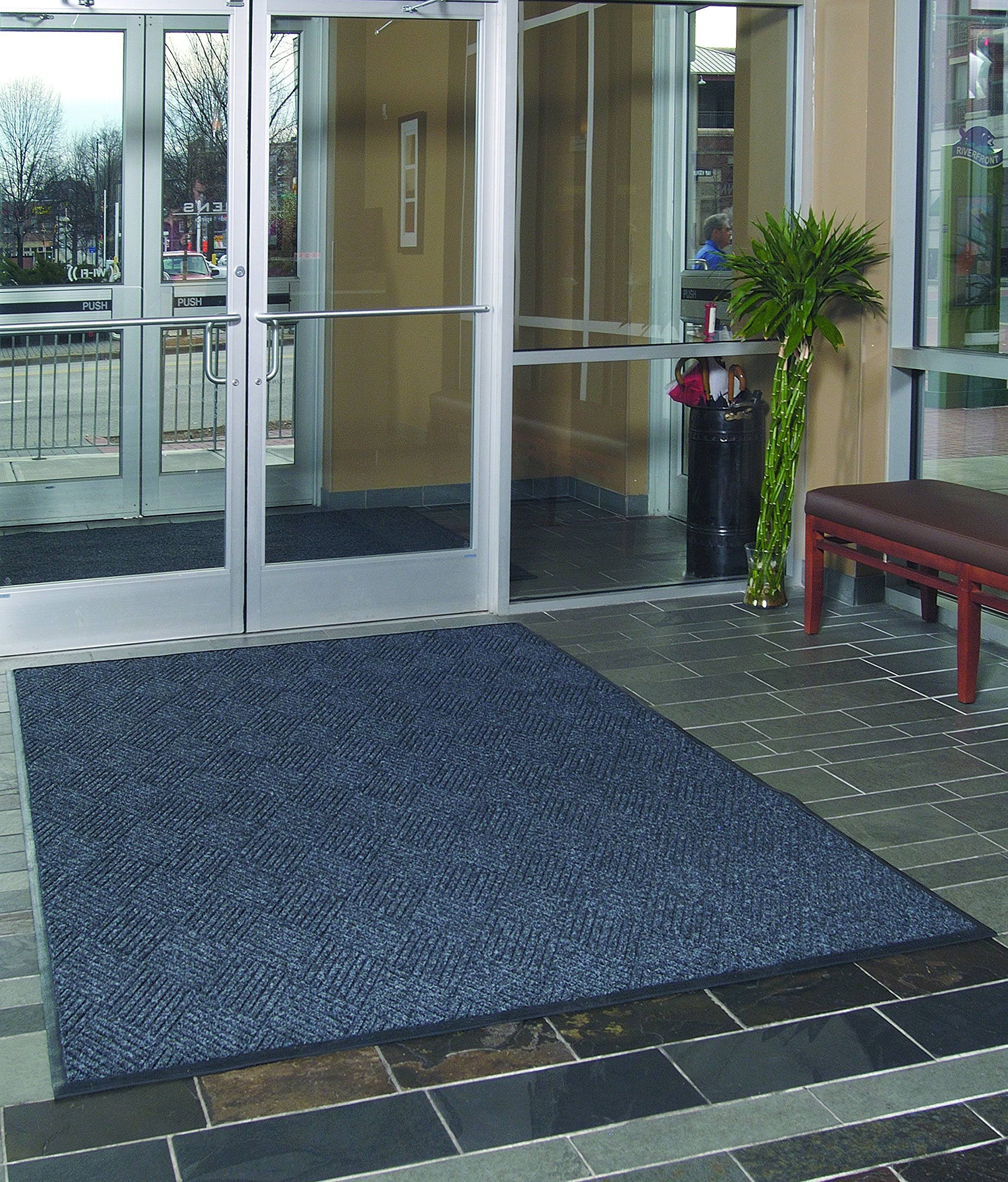 Waterhog Eco Commercial-Grade Entrance Mat, 5& Length x 3& Width, Black Smoke