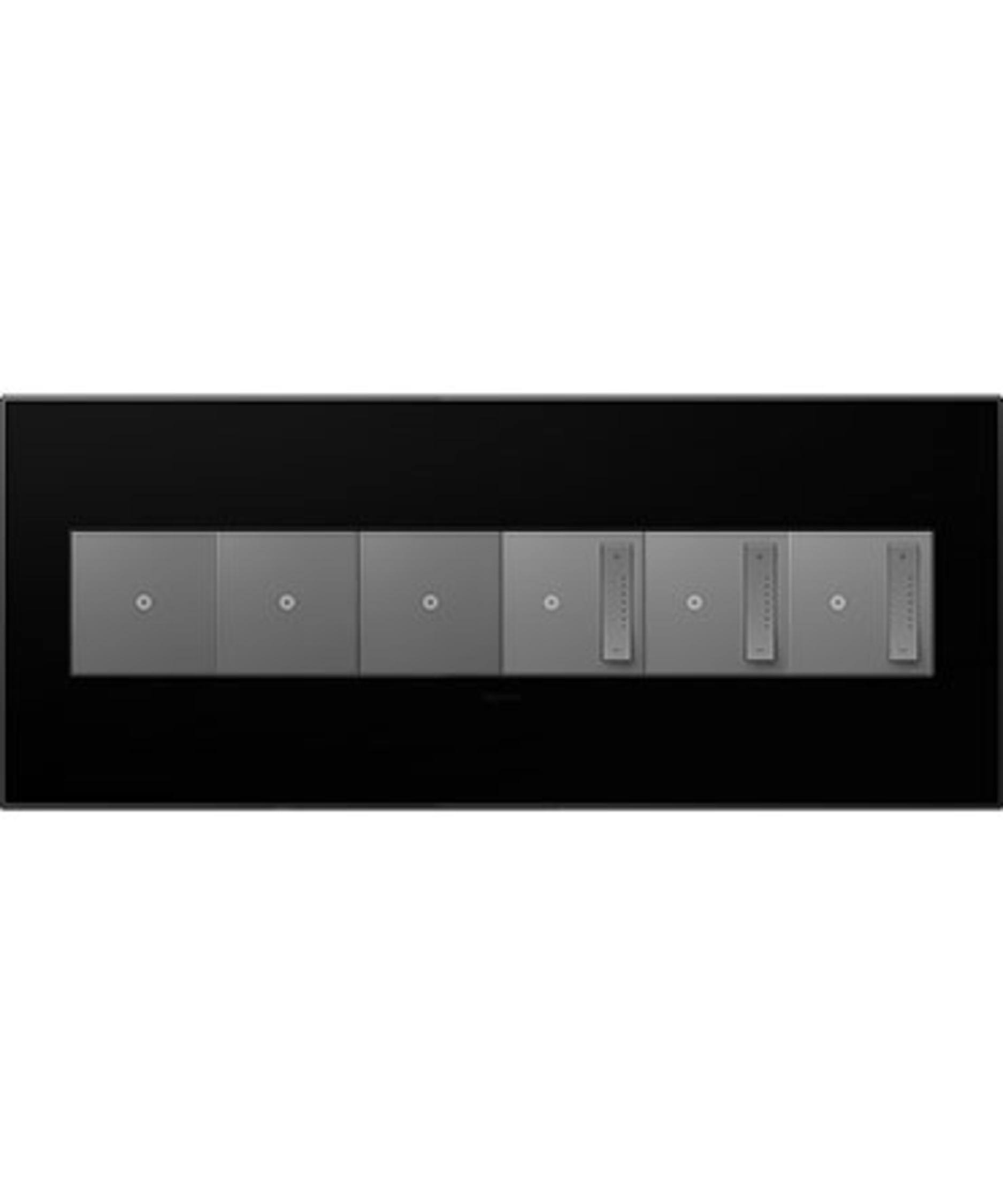 Legrand AWP6GNK1 Black Ink, 6-Gang Wall Plate