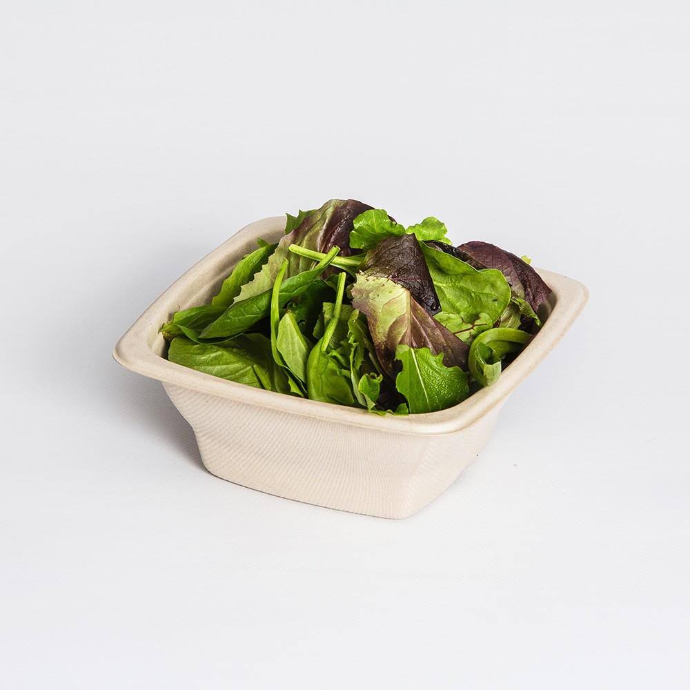 Sabert TerraPac 32 oz Natural, Composatable Square Pulp Fiber Bowl Food Container | 300/Case