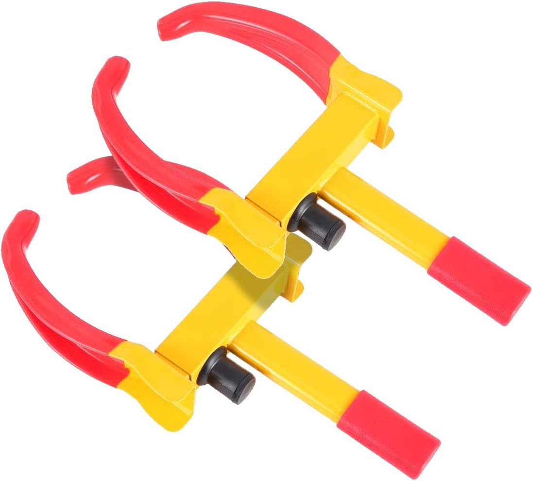 VaygWay Tire Clamp Wheel Lock- 2 Pack Metal Boot Stabilizer -Anti Theft Wheel Chock Lock Car Trailer Wheel-Security Travel Locking Claw Auto- Camper Car Van Truck SUV fits