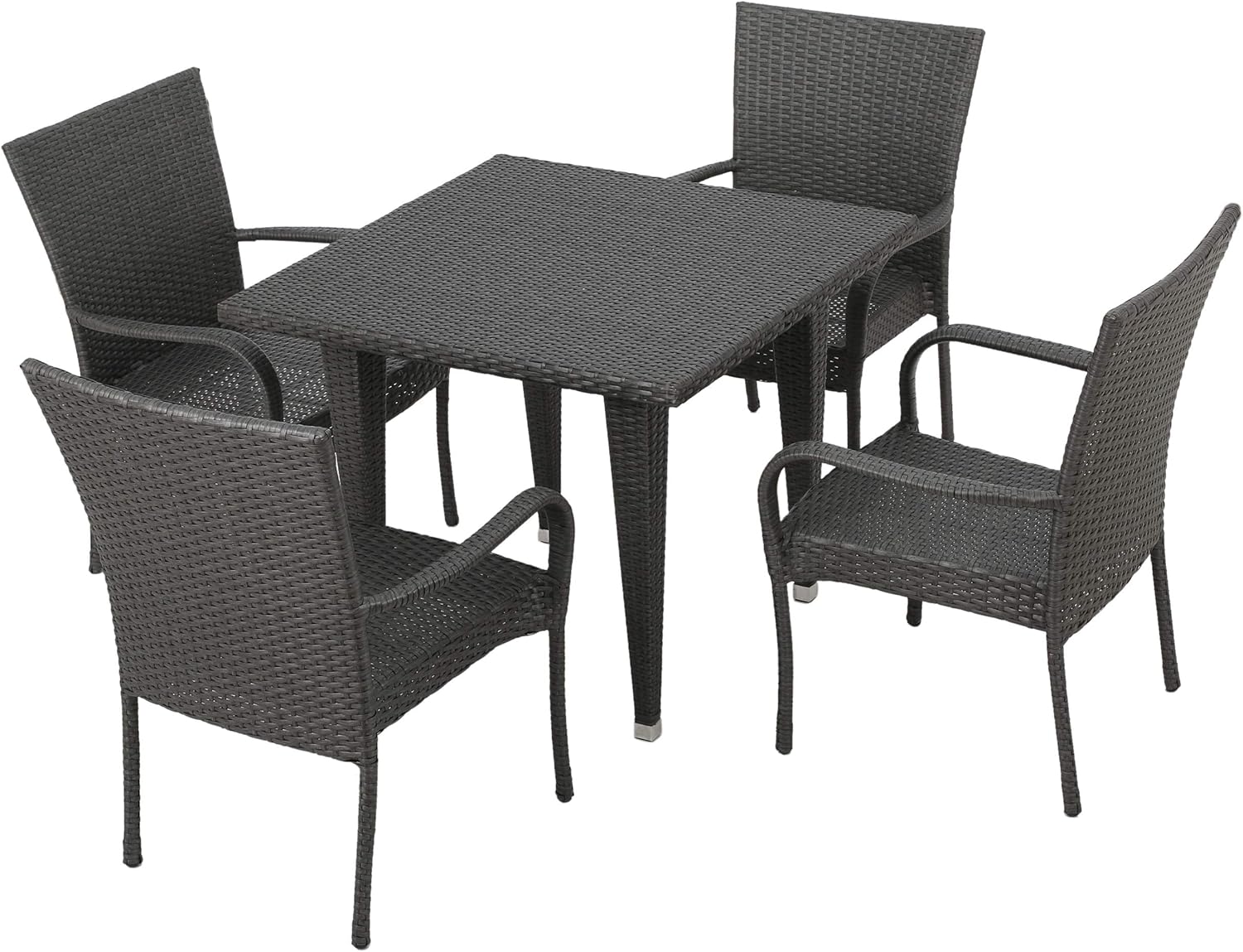 Christopher Knight Home CKH Outdoor Wicker Stackable Club Chairs, 2-Pcs Set, Multibrown