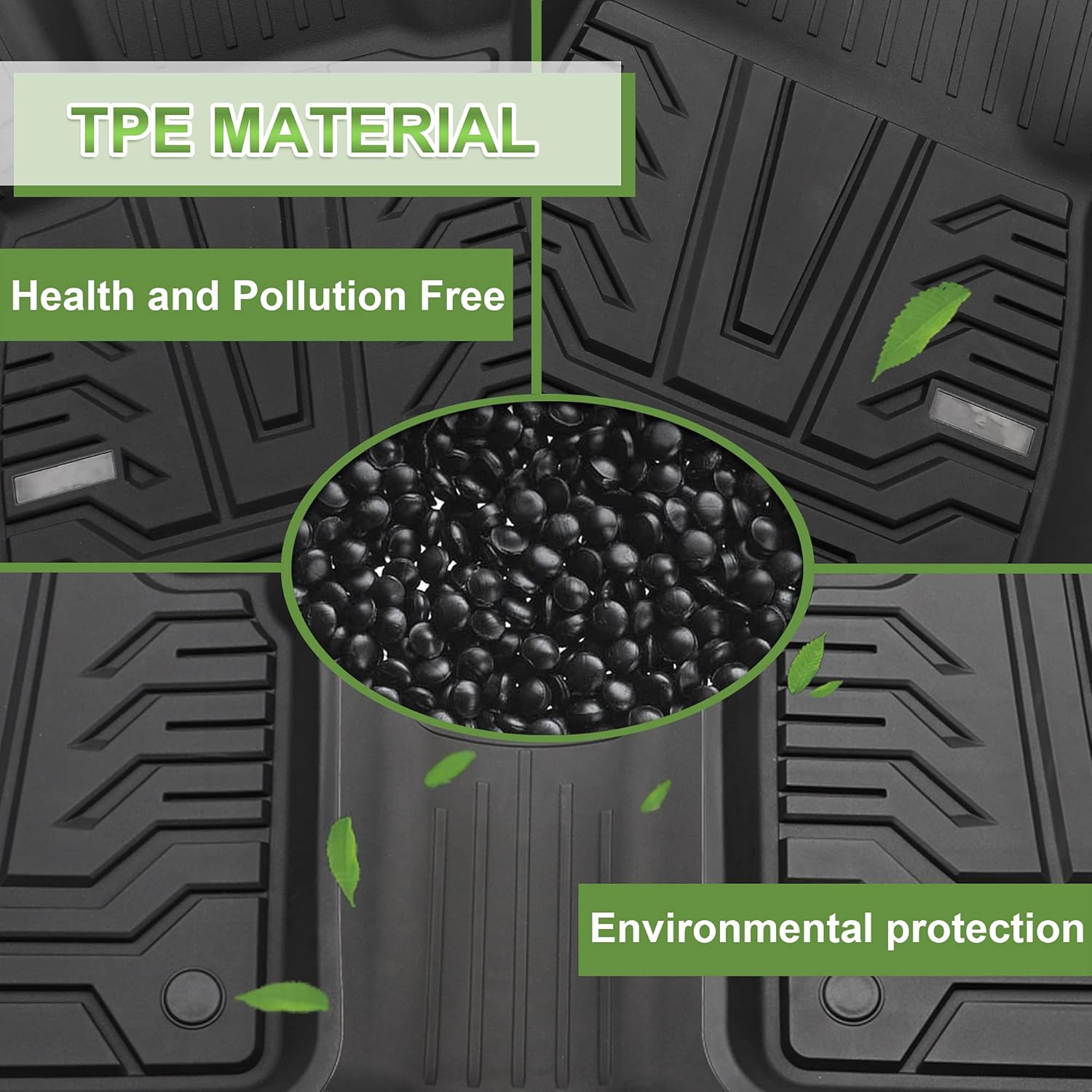 PROEZE Floor Mats Compatible for 2018-2022 Accord,Black TPE All Weather Protective Floor mats, Full Set of Front and Rear Floor mats