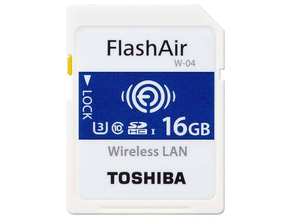Toshiba FlashAir 4th Generation SD WiFi Sdhc / SDXC Memory Card - 16GB Pack